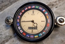 Seiko  DESK CLOCK WORLD TIME DUAL TIME  ANALOG DIGITAL ALARM QUARTZ