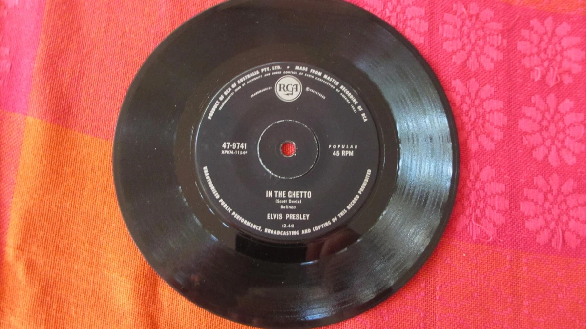 ELVIS SINGS IN THE GHETTO  & ANY DAY NOW    7"x45rpm  EP RECORD VINYL