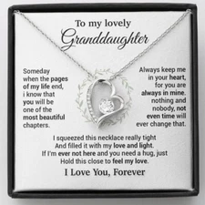 To My Lovely Granddaughter Necklace, Xmas Birthday Gift For Granddaughter