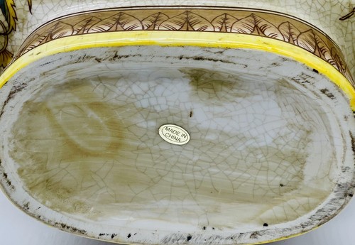 vaso piatto porcellana cinese vintage unico raro - Foto 5 di 7