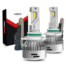 2x Lasfit LAplus 9012 HIR2 LED Headlights Bulbs High Low Beam 6000K Bright 60W