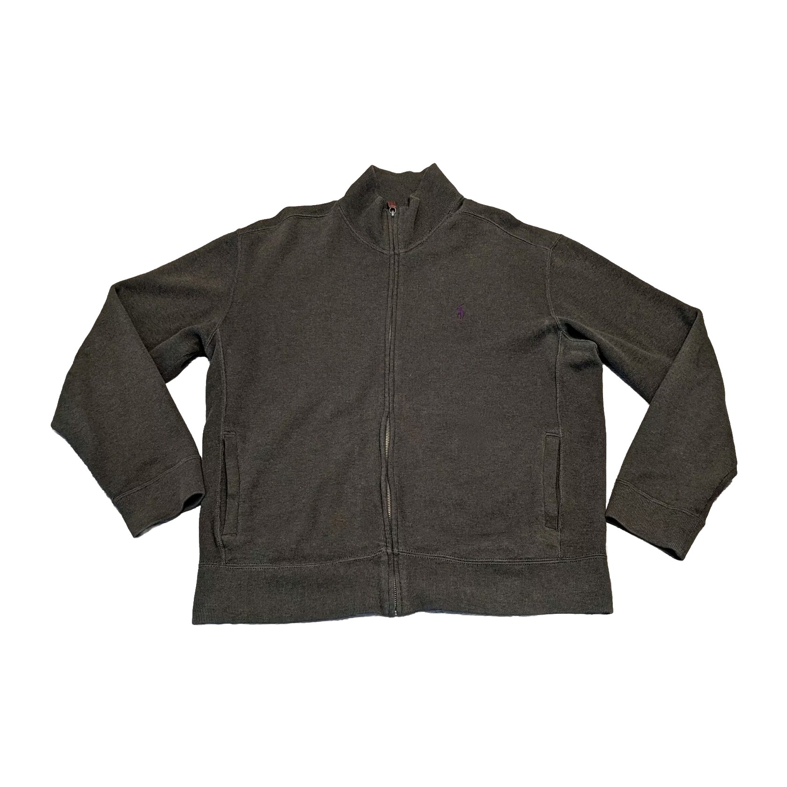 Polo Ralph Lauren Maglione Adulto Medio Viola Pony Full Zip Giacca Uomo Med