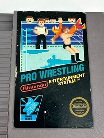 PRO WRESTLING NINTENDO NES VIDEO GAME CARTRIDGE ONLY AUTHENTIC 5 SCREW BLACK BOX