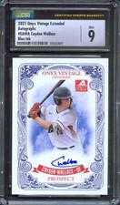 2021 Onyx Vintage AUTO Blue CAYDEN WALLACE Rc Royals Arkansas Razorbacks CSG 9