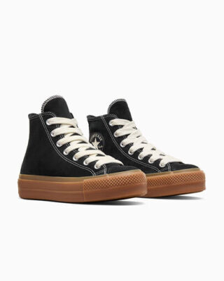Women Converse Chuck Taylor AS Lift Gum Sole Shoe, A10460C Multi Sizes Black/Gum