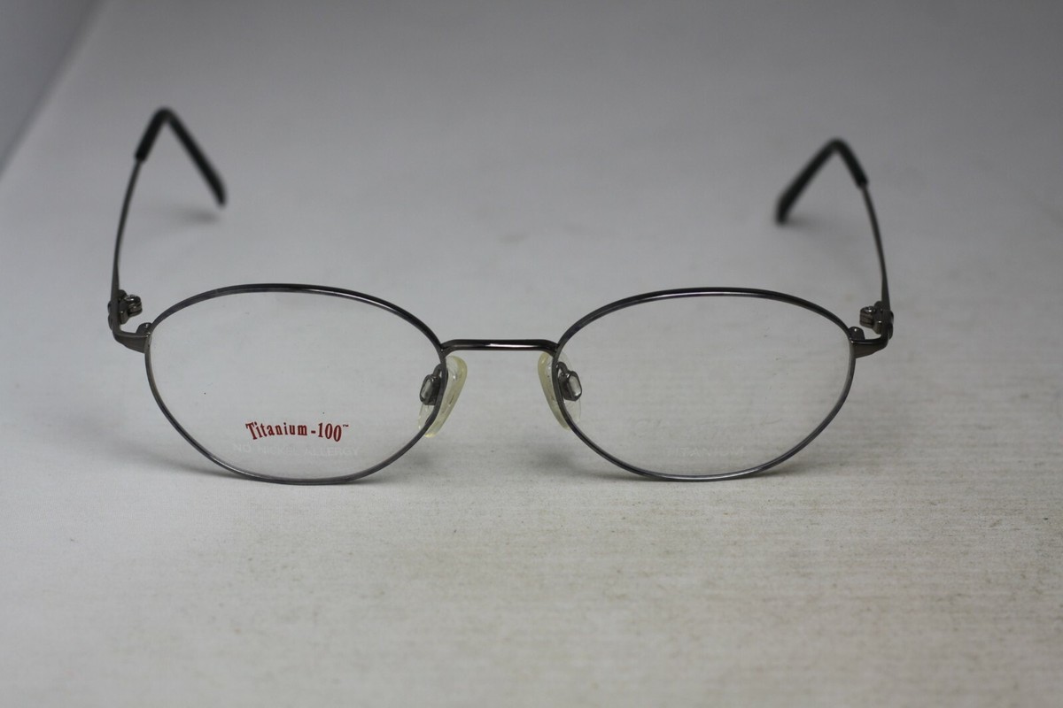 CHARMANT Eyeglass Frames Titanium Line Art XL 2006 Silver 51-18-135 41BcbtZX92L.jpg_BO30,255,255,  main image 4