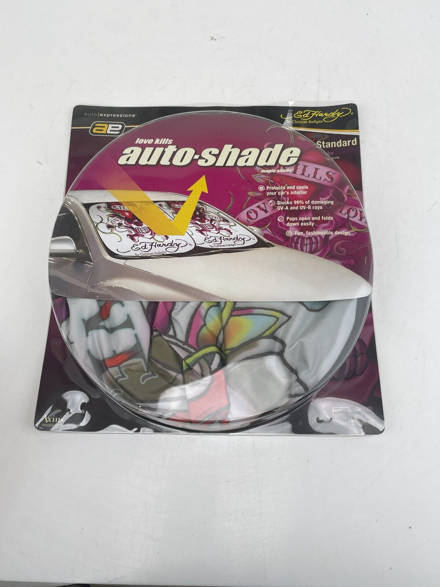 NEW 2Panel Windshield Car Truck SUV Sun Shade 28x25 Ed Hardy Love