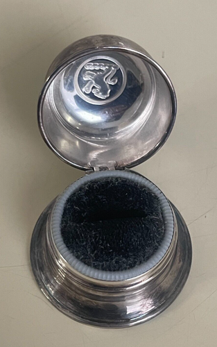 BIRKS Regency Silver Plate Canada Domed Ring Box Rampant Lion Top Superb - Picture 2 of 4