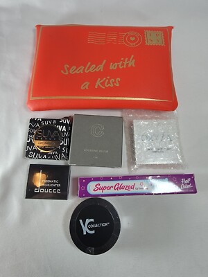 Ipsy Makeup Bag Sealed With A Kiss Filled With Lot Of 6 Pieces Of New Makeup