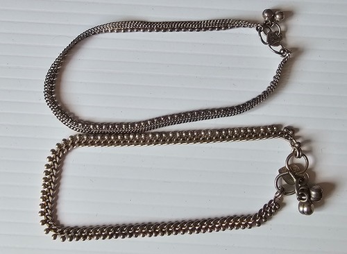 Handmade Turkish Belly Dancers Anklet x two NOT MATCHING 24CM LONG