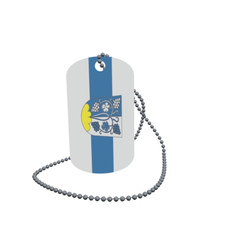 Dog Tag Flag Bunting Danube Baptism Dog Tag Aluminium 30 x 50mm