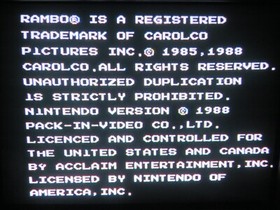 Rambo (NES, 1988) By Acclaim (Cartridge Only) NTSC