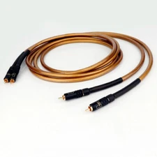 Pair OFC Pure Copper Wire Silver Plated HiFi Audio Signal Interconnect RCA Cable