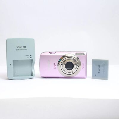 Canon IXY 10S PowerShot IS Digital Camera Pink Tested English w