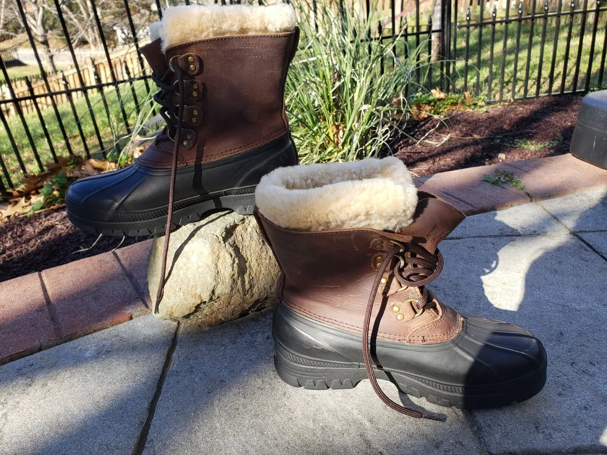 Lauren By Ralph Lauren Leather Lamb Shearling Duck Boots Leanne