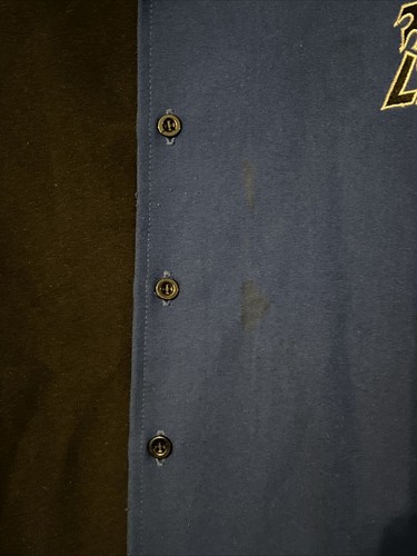 StarCraft 2 Jim Raynors Raiders Men XL Blue Poker Button Down Shirt Blizzard EUC - Picture 14 of 15