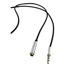 Rallonge Audio Spirale Jack 3.5 Mm Mâle/femelle 90 Cm - Neuf - Câble Extensible