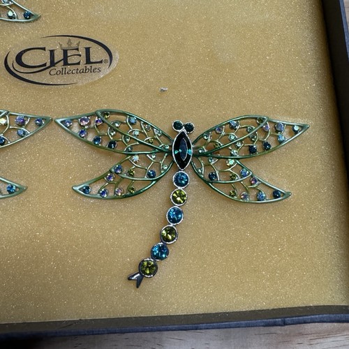 Ciel Bejeweled Dragonfly Napkin Ring 4” Wide 2.5” Long Set Of 3 - Picture 2 of 5