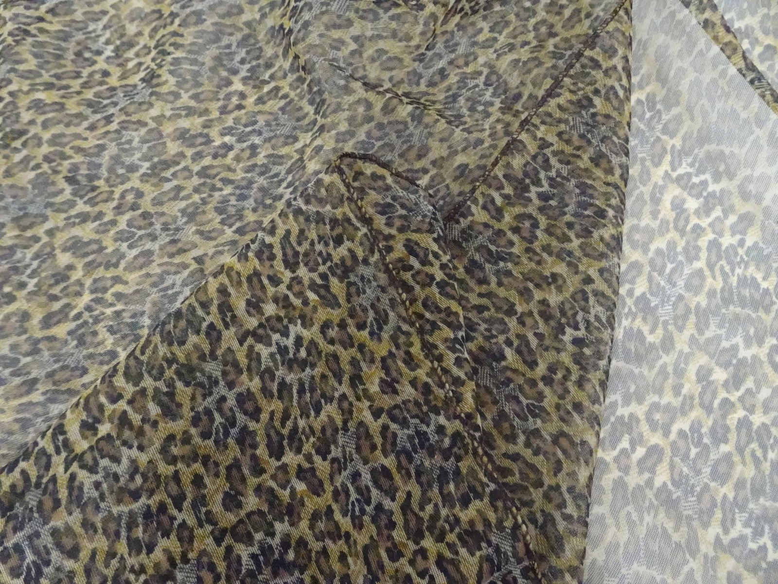 Leopard Print 20" X 50" Rectangular Sheer Scarf W… - image 6