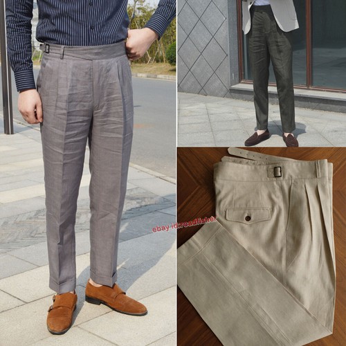 Men's Thin Linen Casual Pants Gurkha 
