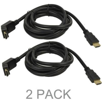 (2-Pack) 6.6' Sanus Pivot EHD-6.6ft Super Slim High Speed HDMI (M) to (M) Cable