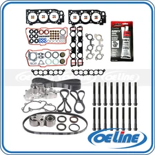 Head Gasket Set Timing Belt Kit Water Pump w/ Head Bolts For 95-04 Toyota 5VZFE