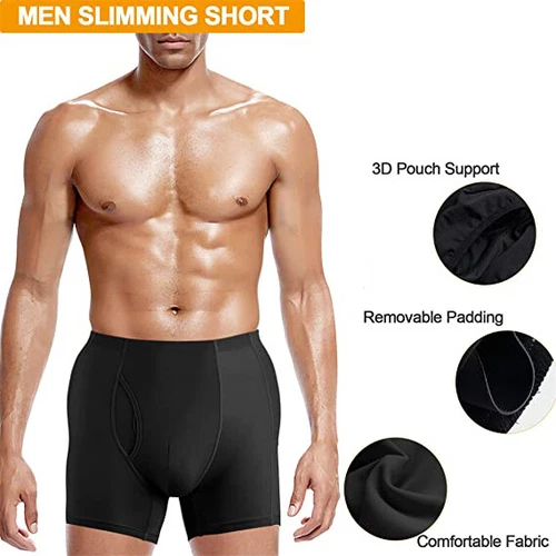 Herren gepolstert Body Shaper Höschen Po-Lifter Booty Hüftverstärker Bodyshort Unterwäsche - Bild 5 von 37