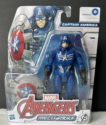 Marvel Avengers Mech Strike Captain America 6 inch Hasbro 2021 Action Figure NEW - Picture 3 of 6