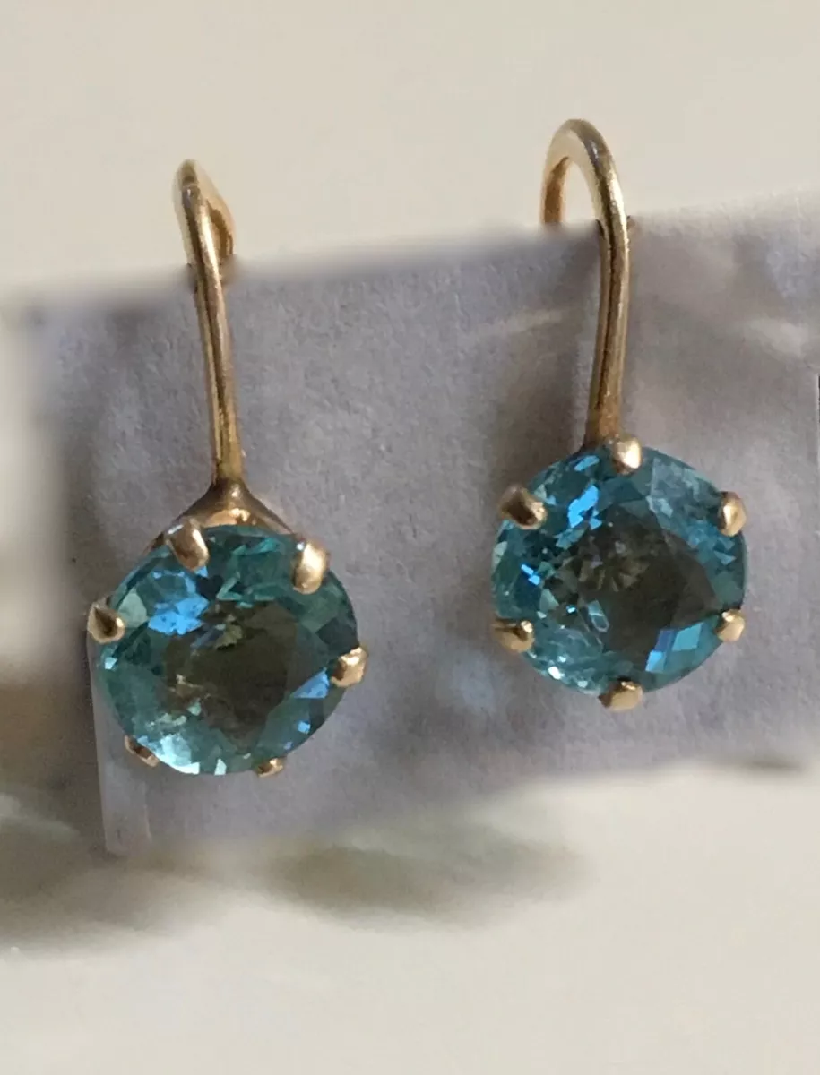 Light blue shop topaz earrings