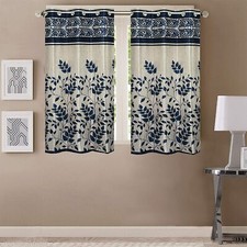 New 2 Piece Eyelet Window Curtain Set - 5 ft