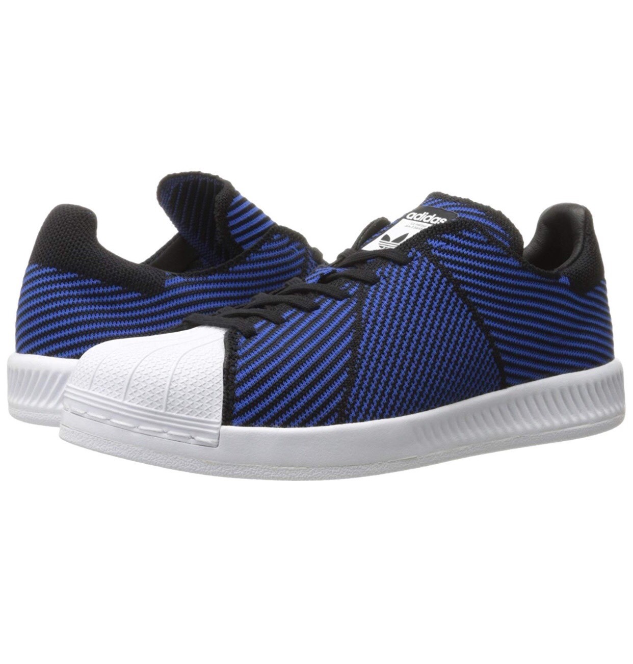 superstar primeknit mens Blue