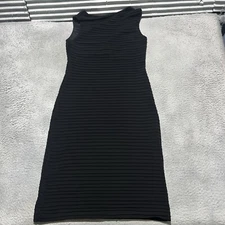 Tiana B Black Dress Womans 8 Bandage Sleeveless V Neck Stretch Bodycon Sheath