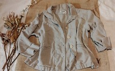 Vintage Flax Engelhart 100% Linen Jacket Coat Pockets Lagenlook Boho Art Heavy