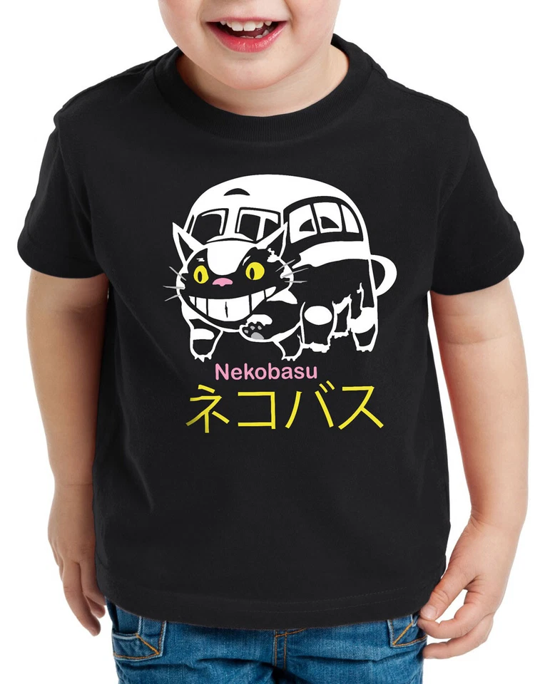 STYLE3 Katzenbus Kinder T-Shirt Katze Bus Ghibli Totoro Nachbar Studio Mein Tonarino