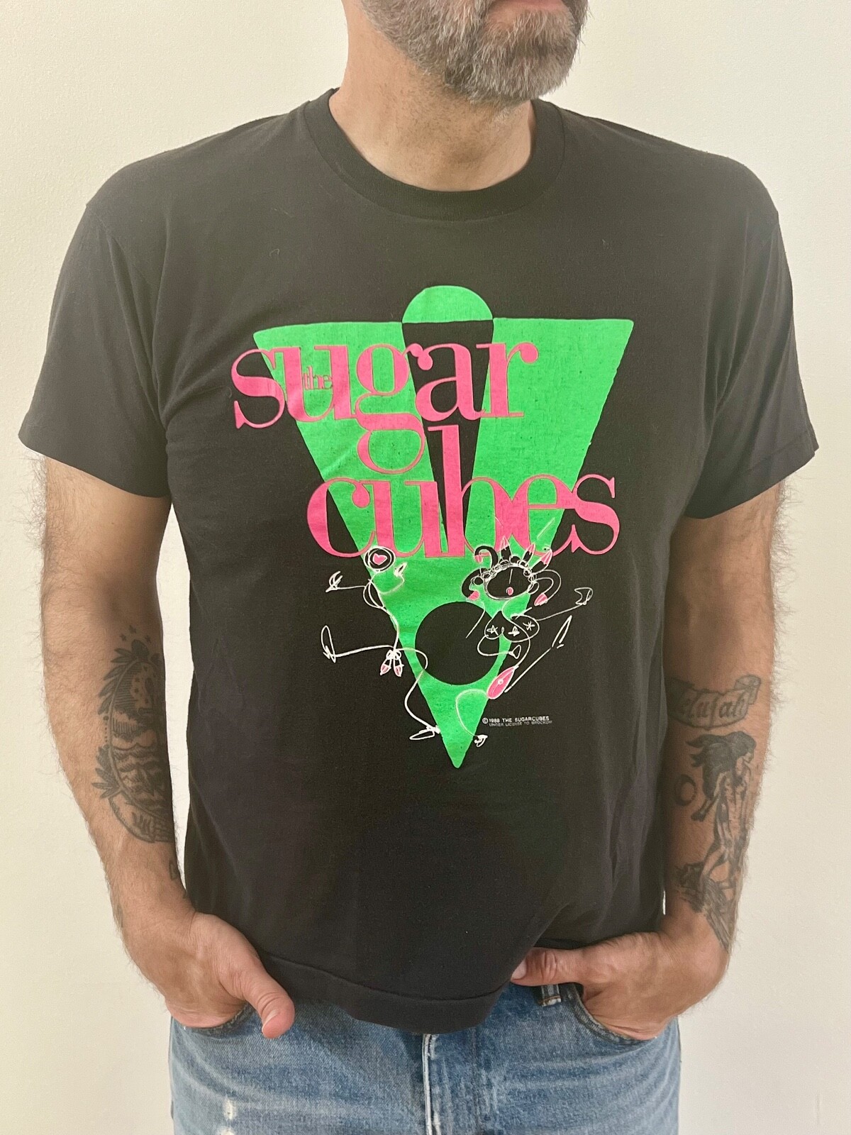 Vintage 80s SUGARCUBES Life’s Too Good concert / tour tshirt Bjork M/L