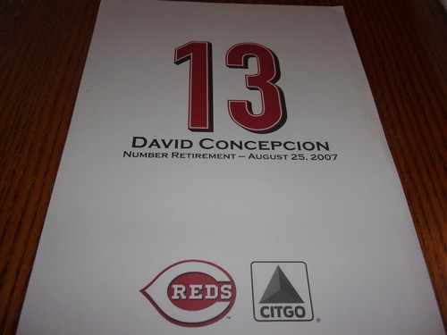 CITGO Number Retirement-August 25,2007 Cinn.Reds DAVE CONCEPCION(11" x 8 1/2") - Picture 2 of 2