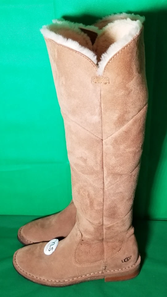 UGG® SAMANTHA WOMAN TAN SHEEPSKIN TALL KNEE HIGH BOOTS SIZE US 6.5 - Image 2 of 4