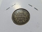 C12 Canada 1890-H Silver 10 Cents FINE — photo 2