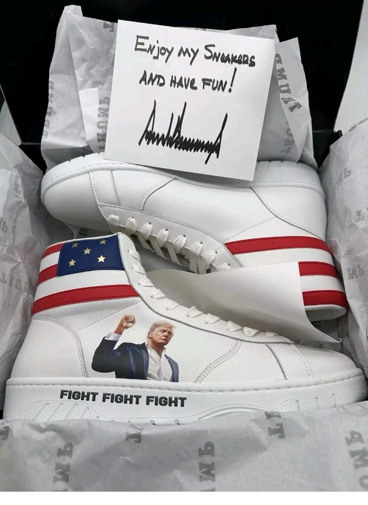 Donald Trump FIGHT FIGHT FIGHT High-Tops Size 12 - Sold Out!