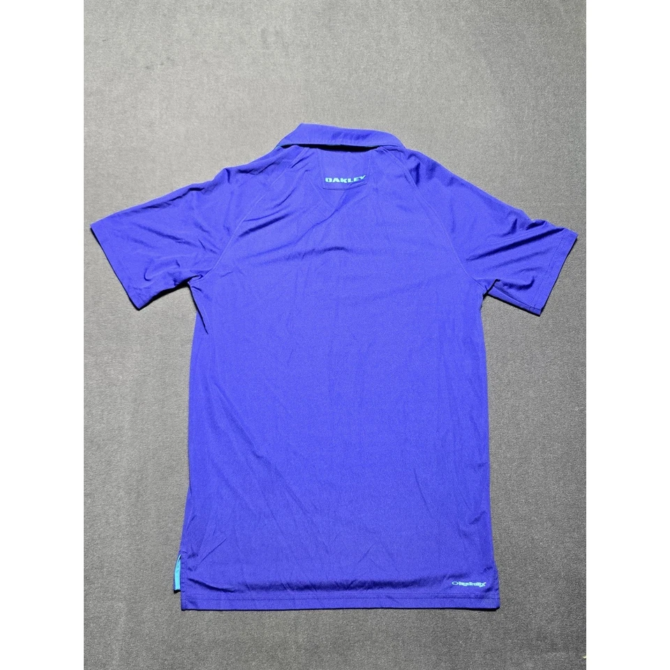 Рубашка поло для гольфа мужская Oakley фиолетовая синяя HydrofreeX размер S обычный крой - Изображение 4 из 4