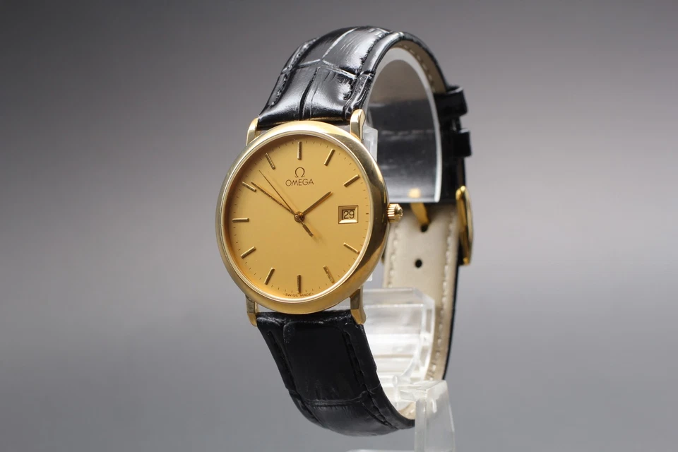 [Quase em perfeito estado] Vintage OMEGA De Ville Cal.1430 32mm Relógio Masculino de Quartzo do Japão - Imagem 3 de 4