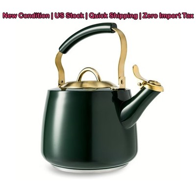 Thyme & Table 1.8L Stovetop Tea Kettle Stainless Steel Induction Hunter Green