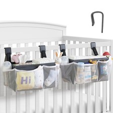 2-Pack Hanging Diaper Organizer for Crib Changing Table 50 Large Capacit...
