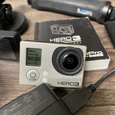 GoPro HERO 3 SILVER EDITION CAMERA With Screen w Wi-Fi Remote and case more
