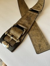 VTG Streets Ahead Leather Silver Black Brown Belt Small 30  Glam Western Boho