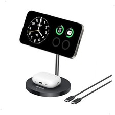 MagSafe Compatible MagGo Charger Stand, iPhone 16 Black No Charger Included 