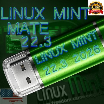 Linux Mint 22.3 MATE   Bootable USB Live Installer   PC & Intel Mac   UEFI/BIOS