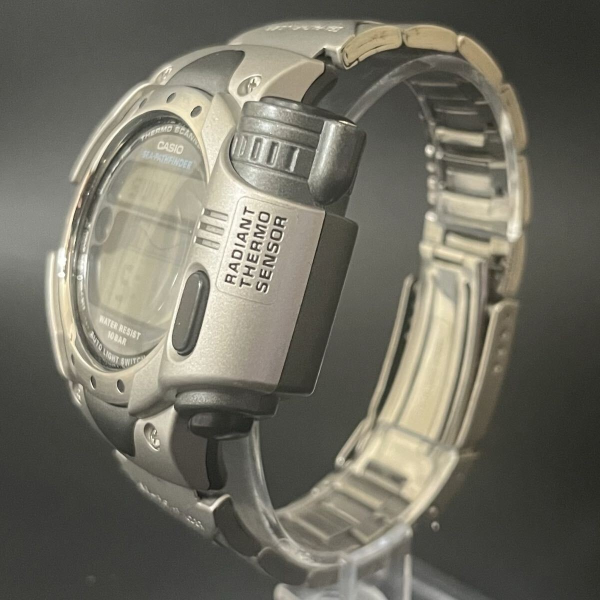 Casio Sea-Pathfinder SPF-10 Thermo Scanner Watch 35mm Rare Good