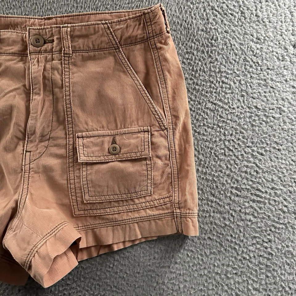 Shorts feminino American Eagle rosa tamanho 6 cintura mais alta anos 90 namorado 100% algodão - Imagem 3 de 4