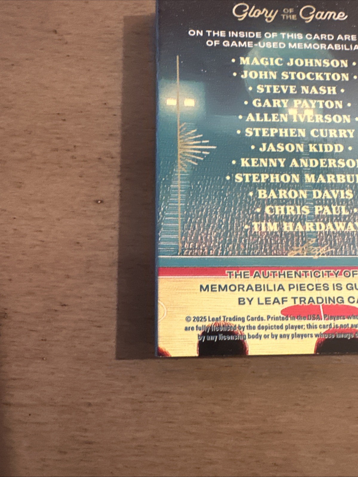 NBA 12 Game Used Jersey Booklet- 2026 Leaf Glory Of The Game- #d 15/25- 12 Relic view 10